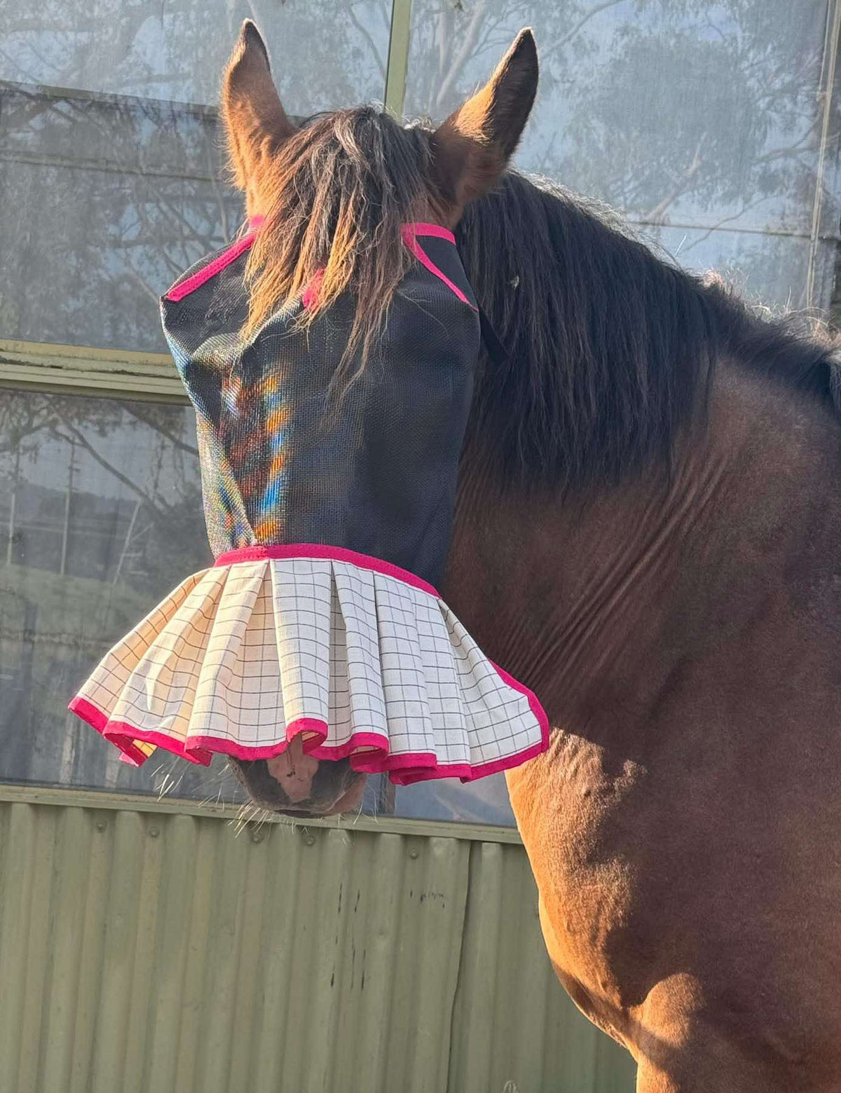 Fly Mask with Skirt Nose Flap
